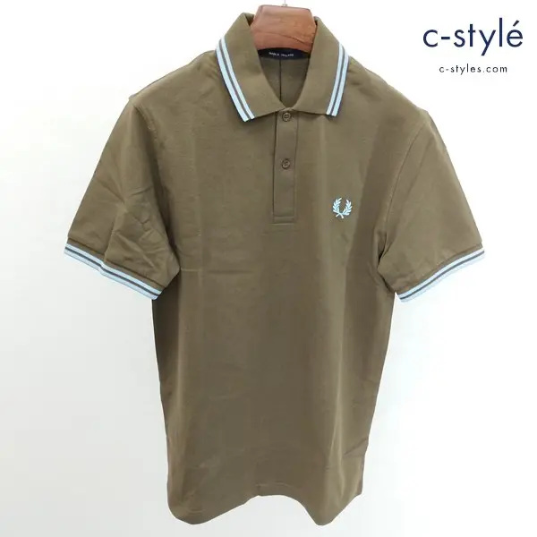 FRED PERRY フレッドペリー ポロシャツ 38 チョコレート M12 イングランド製 半袖 綿100