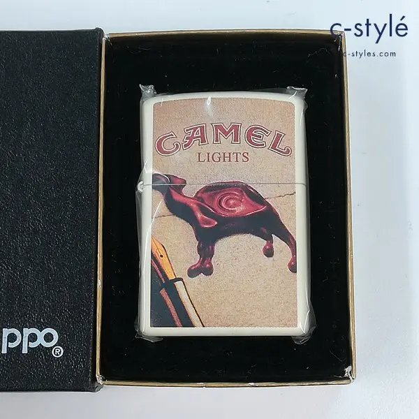 ZIPPO ジッポー CAMEL キャメル LIGHTS 2005 蝋印 シーリングワックス オイルライター クリーム系 喫煙具