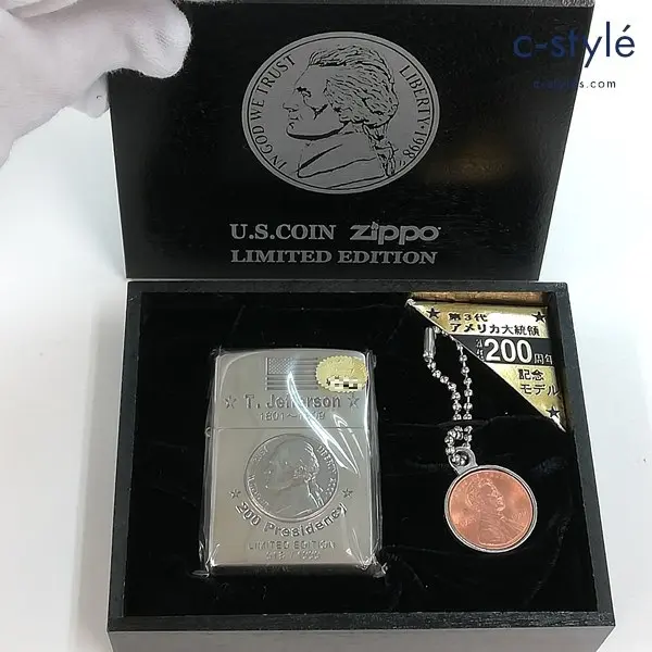 ZIPPO ジッポー T.Jefferson 200th記念 アメリカ大統領 オイルライター シルバー 記念モデル 喫煙グッズ