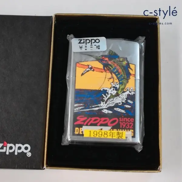 ZIPPO ジッポー 1998年製 DEEP SEA FISHING オイルライター シルバー 喫煙具