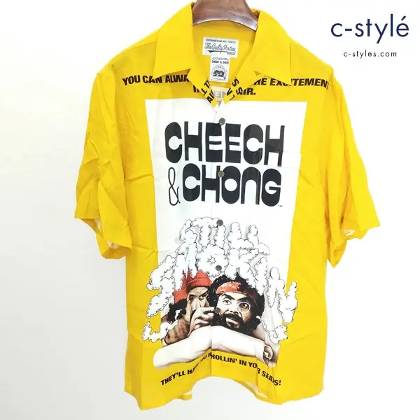 WACKO MARIA ワコマリア 22SS Cheech＆Chong STILL SMOKIN’ HAWAIIAN SHIRT アロハシャツ S イエロー系