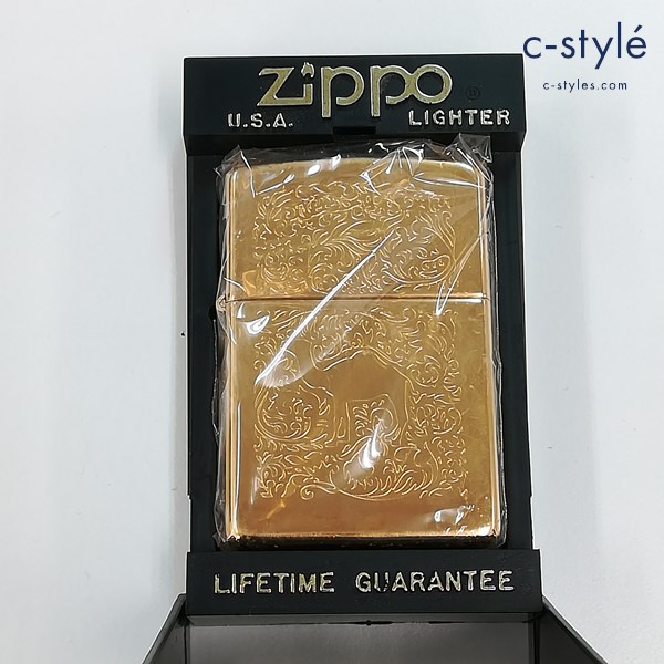 ZIPPO ジッポー CAMEL キャメル 両面加工 22金メッキ アラベスク 1995 オイルライター ゴールド 喫煙具