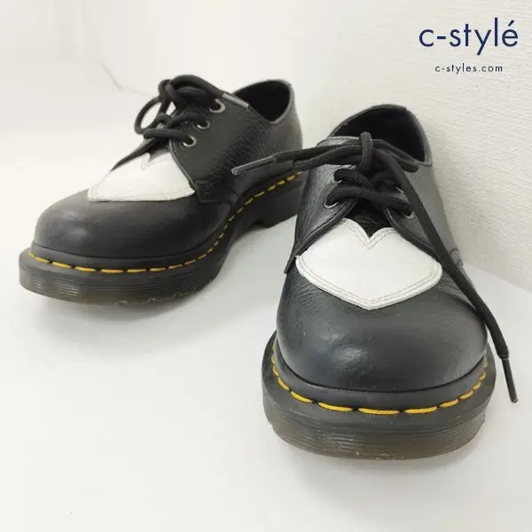 Dr.Martens ドクターマーチン 1461 AMORE アモーレ 3ホールシューズ UK4 ブラック×ホワイト レザー レディース