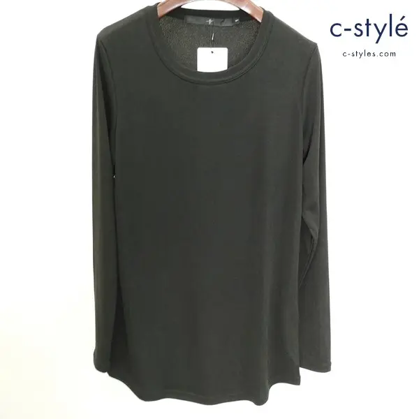 NO ID. テレコラウンドロンT 1 ブラック 長袖 ストレッチ ロングスリーブカットソー 852006-404T