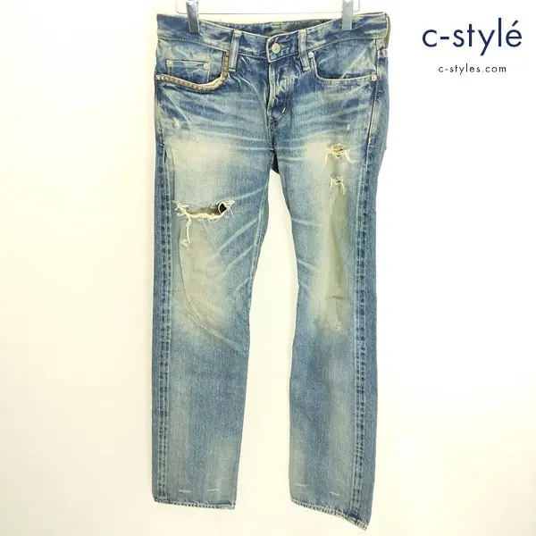 HYSTERIC GLAMOUR SP CLASH加工 デニムパンツ 30 インディゴ 0203AP04 綿100 日本製