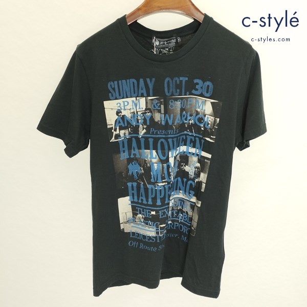 Andy Warhol by HYSTERIC GLAMOUR Tシャツ M ブラック 半袖 日本製 0414CT10 綿100 プリント