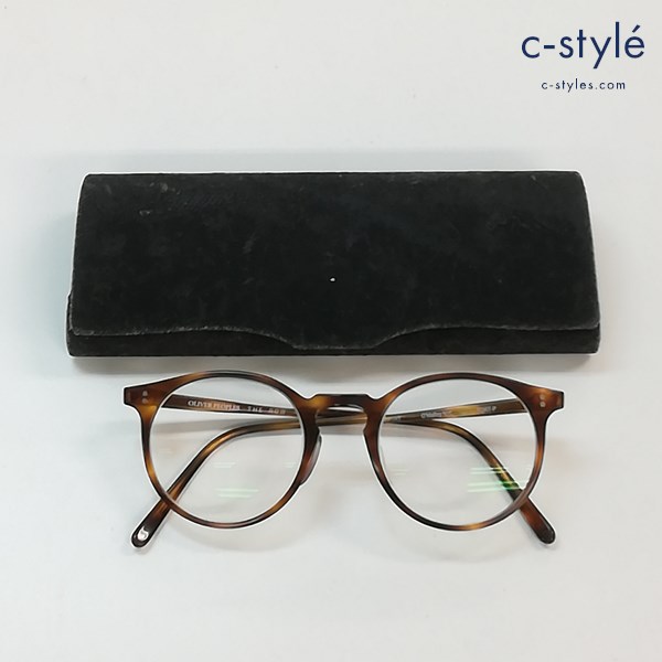 OLIVER PEOPLES × THE ROW 眼鏡 48□21-145 ブラウン系 O’MALLEY NYC メガネ べっ甲 日本製