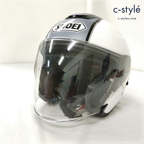 SHOEI ショウエイ J-CRUISE CORSO TC-6 ヘルメット L （59cm） ホワイト×シルバー 2013年製 日本製 バイク用品