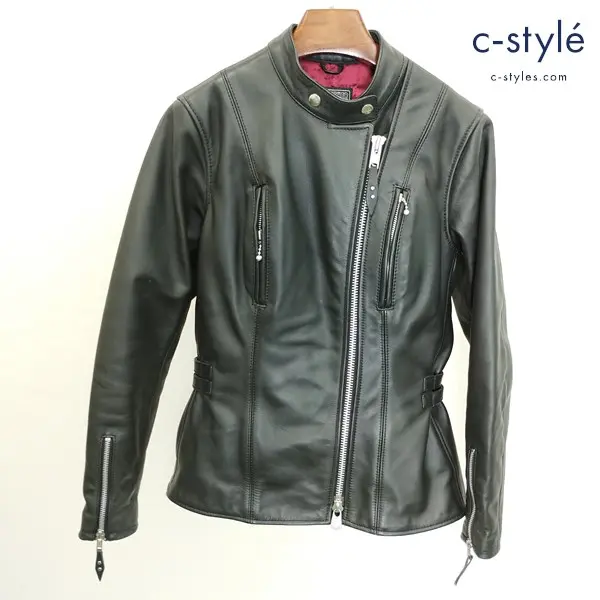 KADOYA ライダースジャケット L ブラック レザージャケット K’s LEATHER&K’s PRODUCT 牛革 レディース