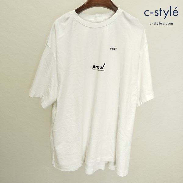 ADER ERROR アーダーエラー 19SS コットン ビッグシャツ FREE ホワイト 半袖 Tシャツ プリント