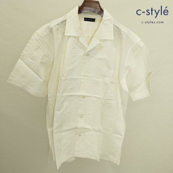 ISSEY MIYAKE MEN イッセイミヤケ メン オープンカラーシャツ 4 アイボリー 半袖 綿100 日本製