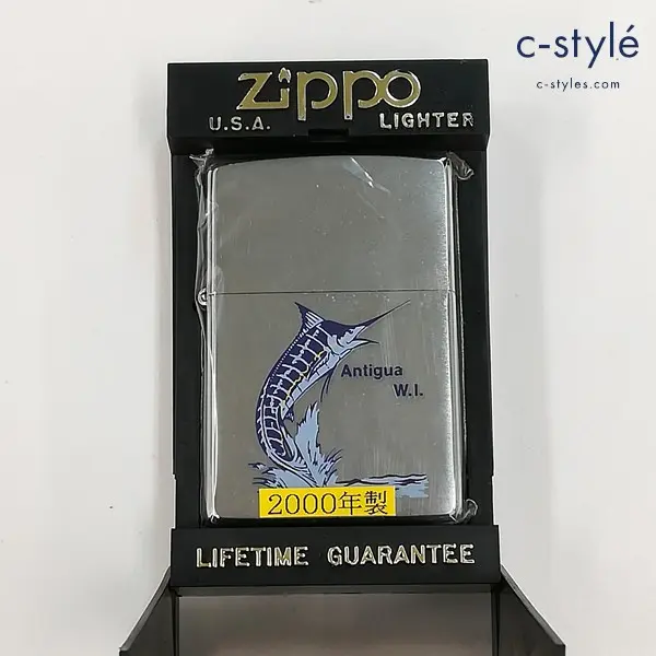 ZIPPO ジッポー 2000年製 Antigua W.L. オイルライター シルバー 喫煙具