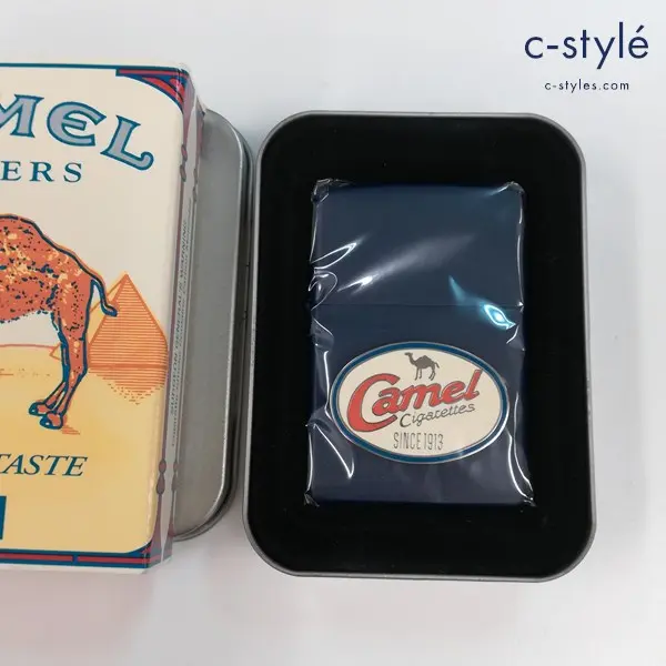 ZIPPO ジッポー Camel キャメル ロゴプレート オイルライター ブルー系 喫煙具