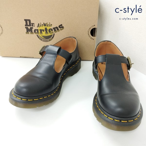 Dr.Martens ドクターマーチン POLLEY レザーシューズ UK6 ブラック AW006 ベルト レディース