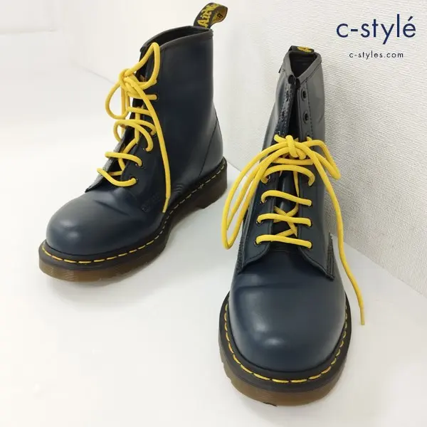 Dr.Martens ドクターマーチン 1460 8ホールブーツ UK7 ネイビー レザーブーツ レースアップ