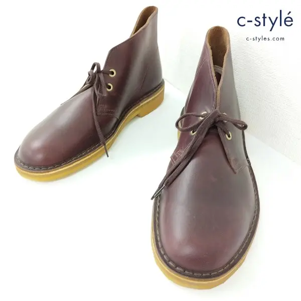 Clarks × Horween DESERT BOOT デザートブーツ UK8・1/2 バーガンディ BURGUNDY LEATHER チャッカブーツ