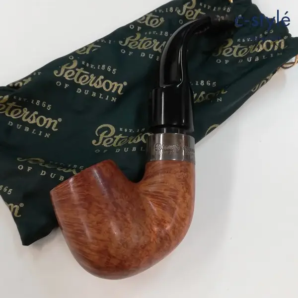 Peterson ピーターソン DELUXE パイプ ブラウン STERLING SILVER 喫煙具 タバコ 煙草