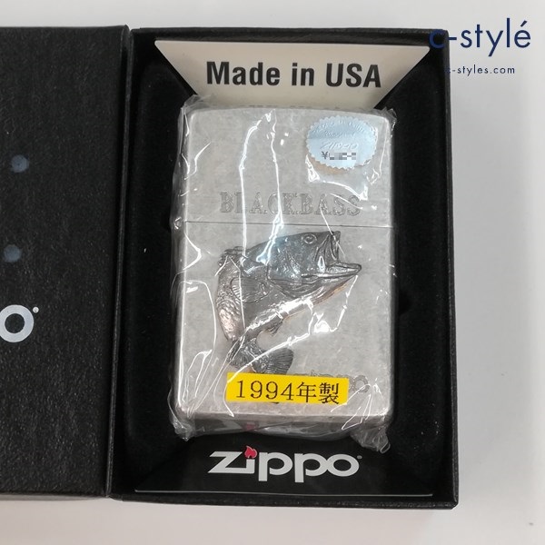 ZIPPO ジッポー 1994年製 BLACKBASS オイルライター シルバー 喫煙具