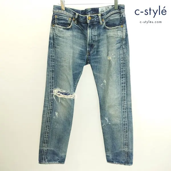 CHALLENGER 18SS REMAKE NARROW DENIM PANTS M インディゴ CLG-PT018-002 綿100 ビンテージ加工