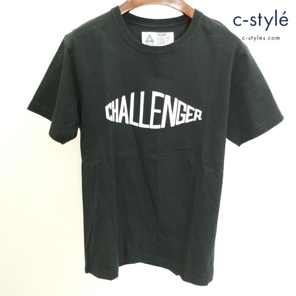 CHALLENGER チャレンジャー Tシャツ S ブラック 半袖 ロゴプリント 綿100 日本製