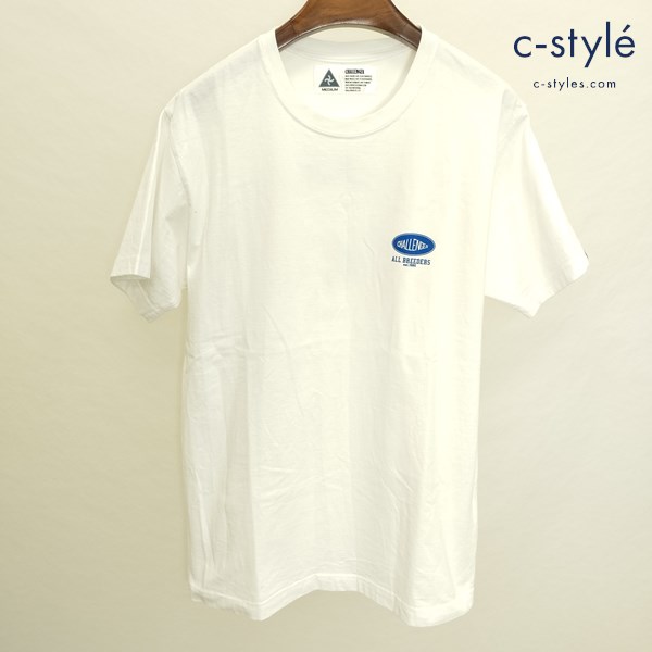 CHALLENGER チャレンジャー Tシャツ M ホワイト 半袖 フレイムフィッシュ 金魚 綿100 日本製