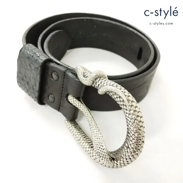 IF SIX WAS NINE イフシックスワズナイン COBRA BELT-2 レザーベルト ブラック コブラバックル