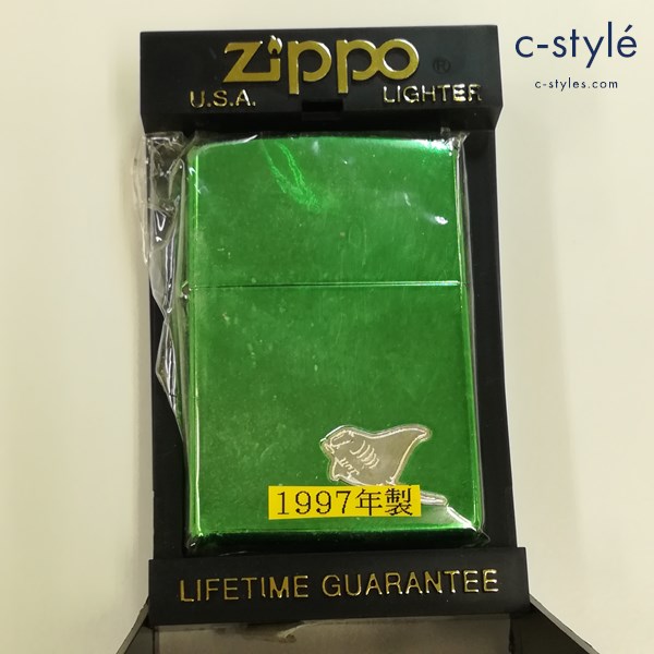 ZIPPO ジッポー 1997年製 オイルライター グリーン 喫煙具