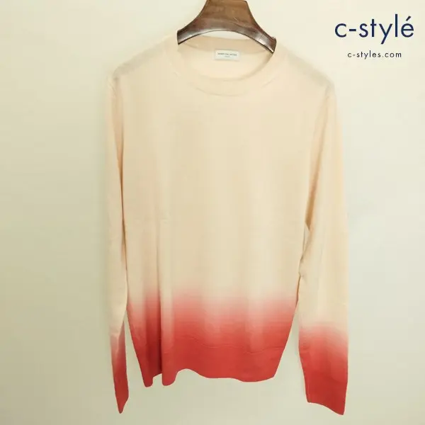 DRIES VAN NOTEN ドリスヴァンノッテン セーター S ピンク系 メリノウール 長袖 薄手 グラデーション