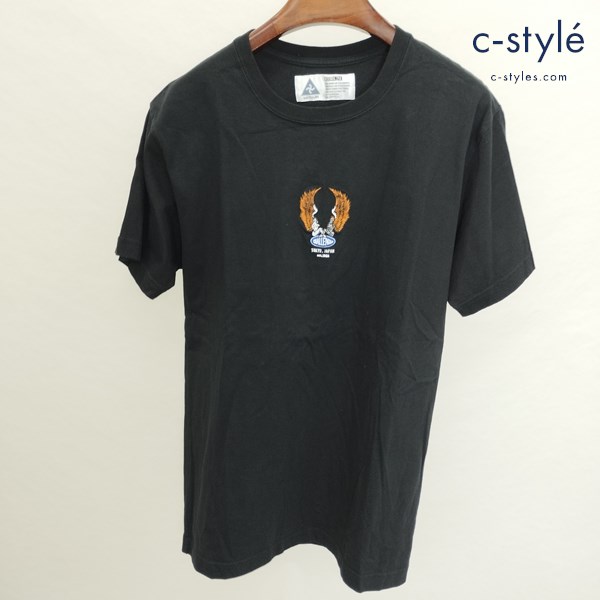 CHALLENGER チャレンジャー Tシャツ M ブラック 半袖 刺繍 綿100 日本製