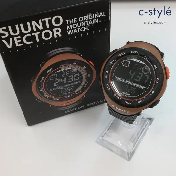 SUUNTO スント VECTOR 腕時計 マロンブラウン アウトドアウォッチ クロノグラフ デジタル 高度計の買取金額(買取実績)