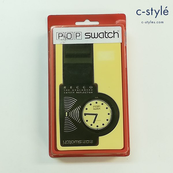 Swatch スウォッチ POP RECCO 腕時計 ブラック クォーツ