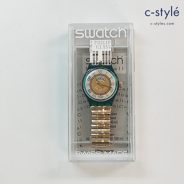 Swatch スウォッチ 腕時計 ゴールド×グリーン Musicall ミュージコール クォーツ アナログ