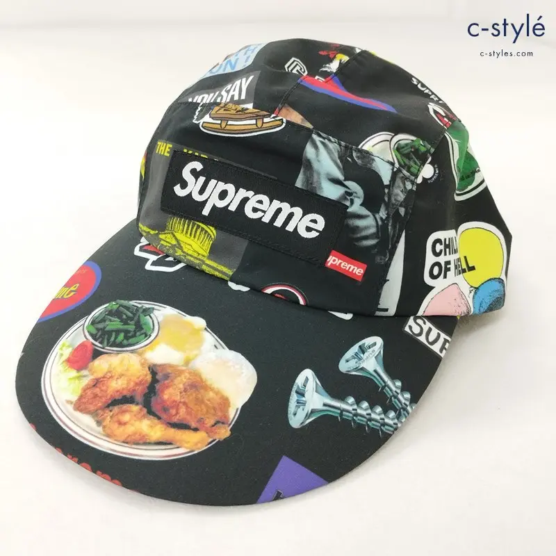 Supreme シュプリーム GORE-TEX Long Bill Camp Cap キャップ S/M ブラック 総柄