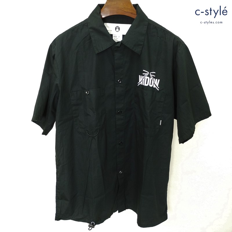 CUNE キューン ワークシャツ 2 ブラック WIDOW 半袖 綿100 MC10YC10