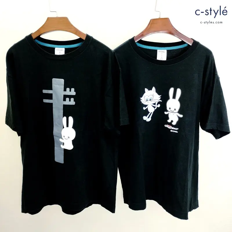 CUNE キューン Tシャツ L ブラック 半袖 綿100 プリント 計2点