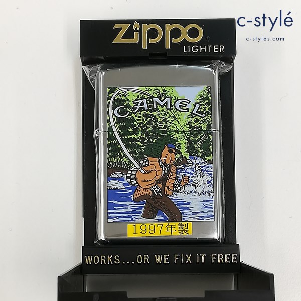 ZIPPO ジッポー 1997年製 CAMEL キャメル 釣り オイルライター シルバー 喫煙具