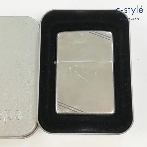 ZIPPO ジッポー Sterling 2001 ダイアゴナルライン オイルライター シルバー 喫煙具