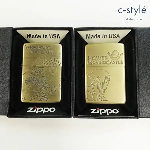 ZIPPO ジッポー 耳をすませば ハウルの動く城 オイルライター ゴールド ジブリ 喫煙具