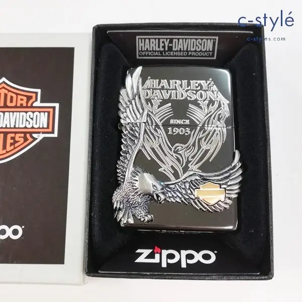 ZIPPO ジッポー HARLEY-DAVIDSON ハーレーダビッドソン オイルライター シルバー サイドイーグル ビッグメダル