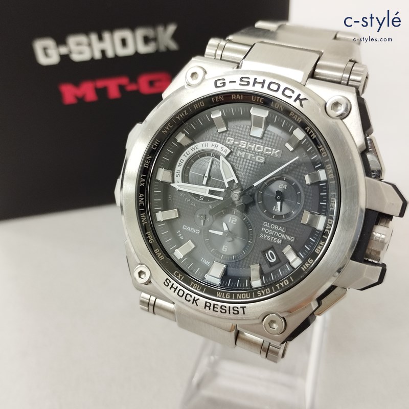 CASIO カシオ G-SHOCK シルバー G-ショック MTG－G1000 腕時計 電波ソーラー アナログ