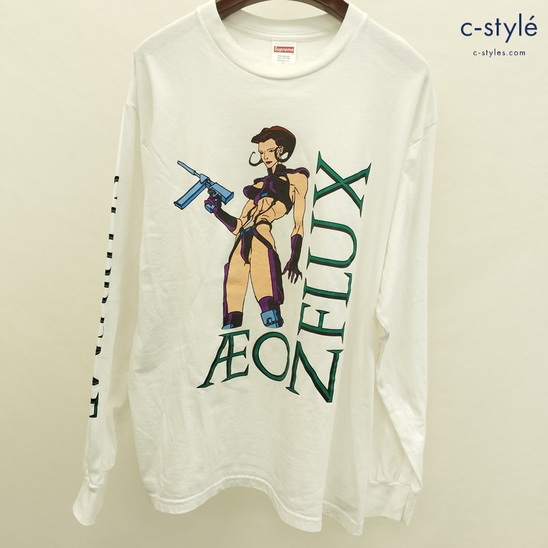 Supreme シュプリーム Aeon Flux L/S Tee 長袖Tシャツ M ホワイト ロンT コットン100 MADE IN USA