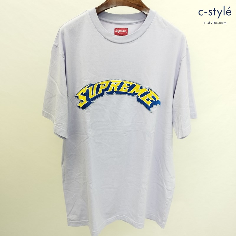 Supreme シュプリーム 22SS Appligue Arc S/S Tee Tシャツ L パープル 半袖 コットン100