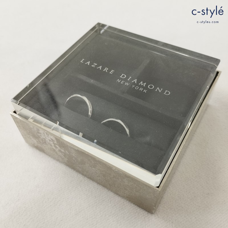 LAZARE DIAMOND ラザールダイヤモンド Pt950 プラチナ ペアリング シルバー ネーム刻印あり 指輪