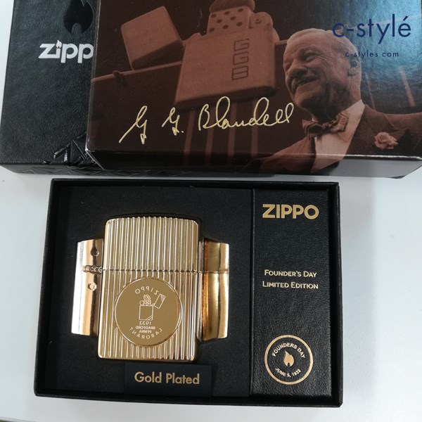 ZIPPO ジッポー FOUNDER’S DAY オイルライター ゴールド 喫煙具