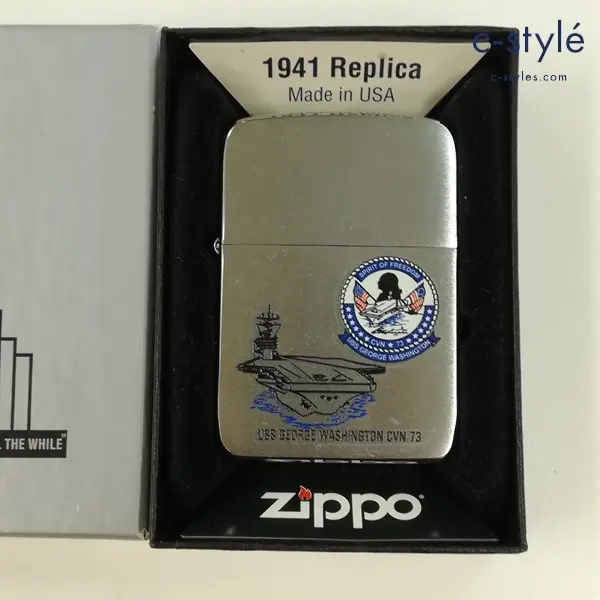 ZIPPO ジッポー 1941 レプリカ USS GEORGE WASHINGTON CVN 73 オイルライター シルバー 喫煙具