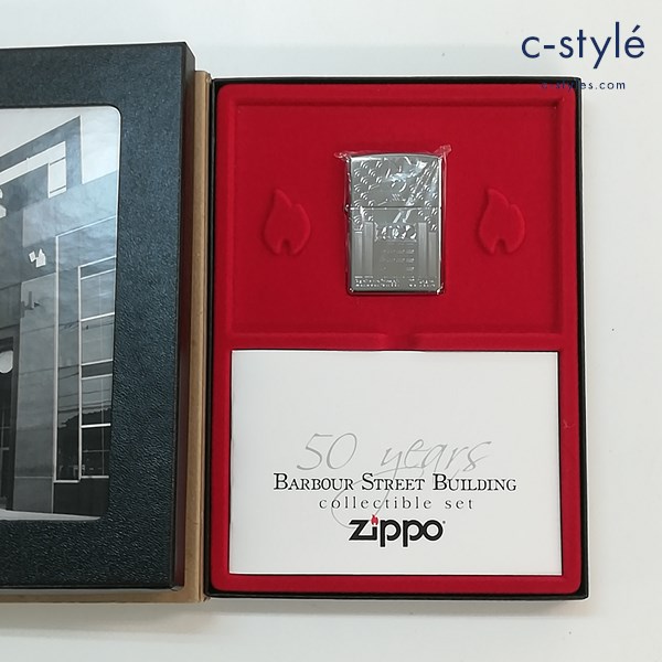 ZIPPO ジッポー BARBOUR STREET BUILDING 50 YEARS 記念 オイルライター シルバー 喫煙具