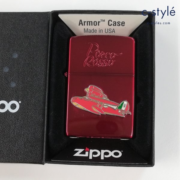 ZIPPO ジッポー 紅の豚 Porco Rosso オイルライター メタリックレッド ジブリ 喫煙具