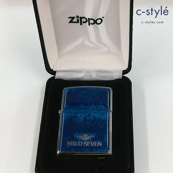 ZIPPO ジッポー MILD SEVEN マイルドセブン 両面プレート加工 1998年製 オイルライター ブルー系 喫煙具の買取金額(買取実績)