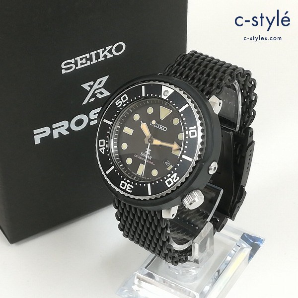 SEIKO セイコー プロスペックス ソーラー V147-OBGO ブラック 腕時計
