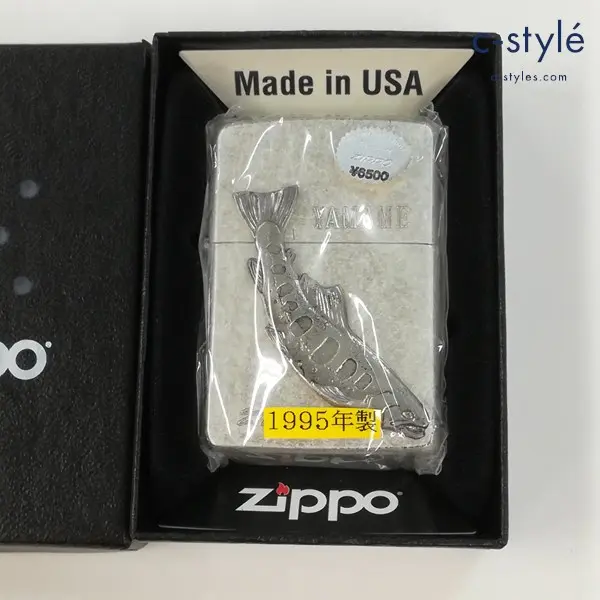 ZIPPO ジッポー 1995年 立体メタル YAMAME やまめ オイルライター シルバー 喫煙具